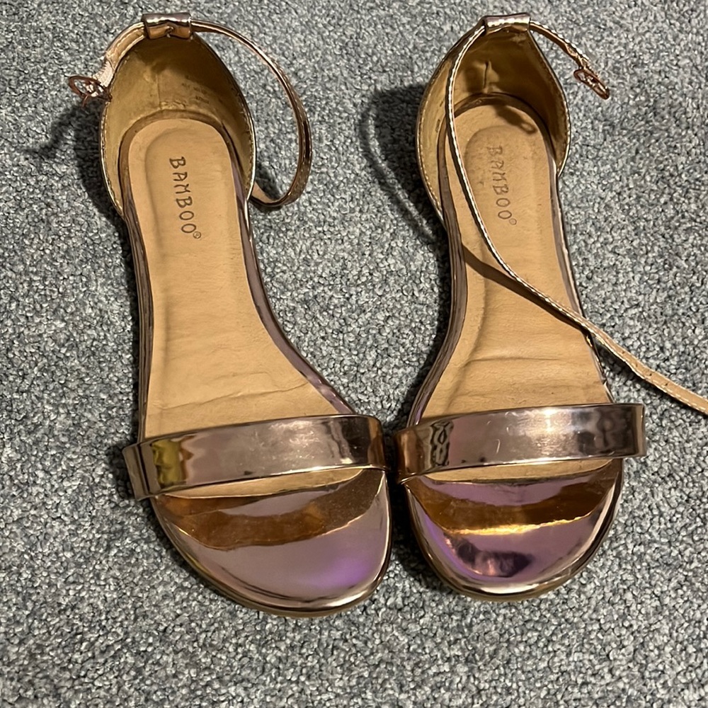Rose gold sandals